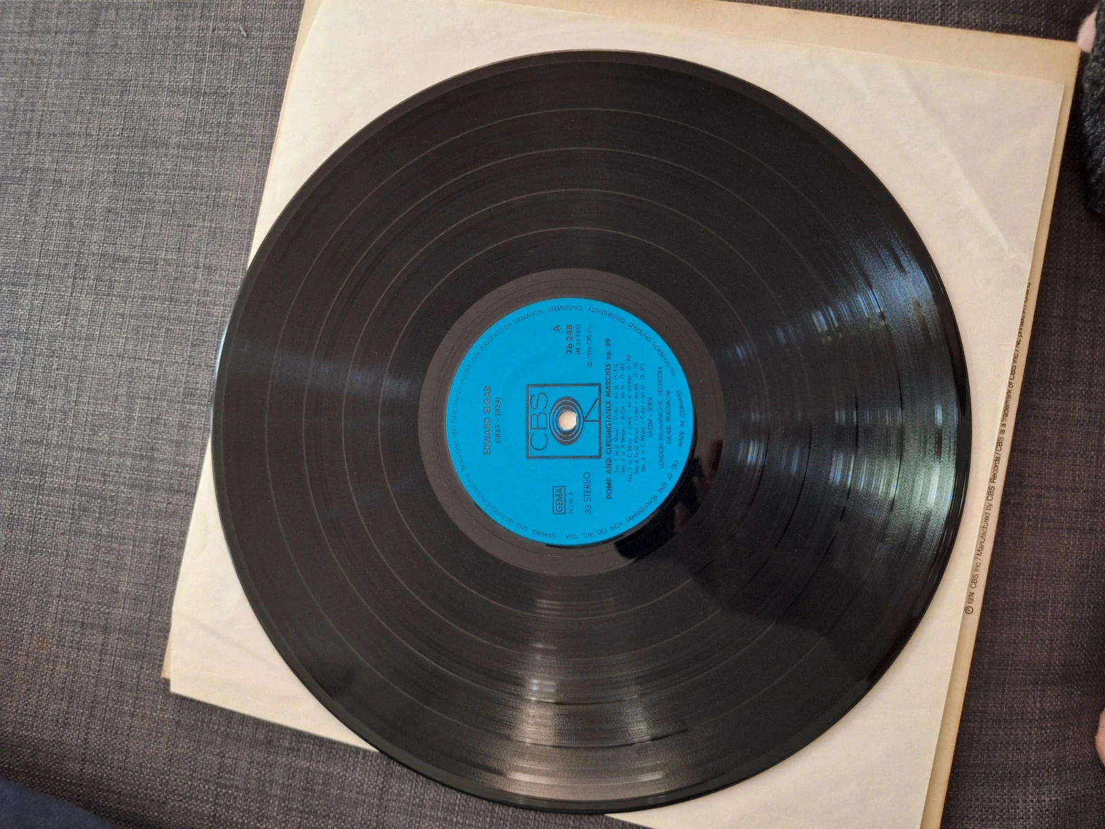 Vinyl 33RpM Elgar Daniel Barenboim Pomp And Circumstance CBS 1974 Gatefold – photo 6